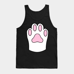 White Cat Paw Tank Top